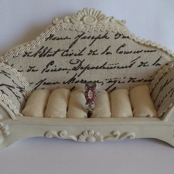 Ruby & Topaz Silver Ring - Picture 1 of 6